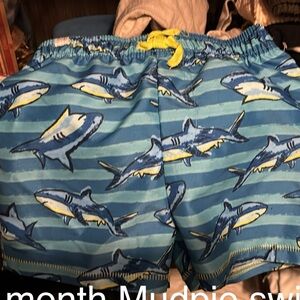 12-18 month Mudpie shark swim shorts